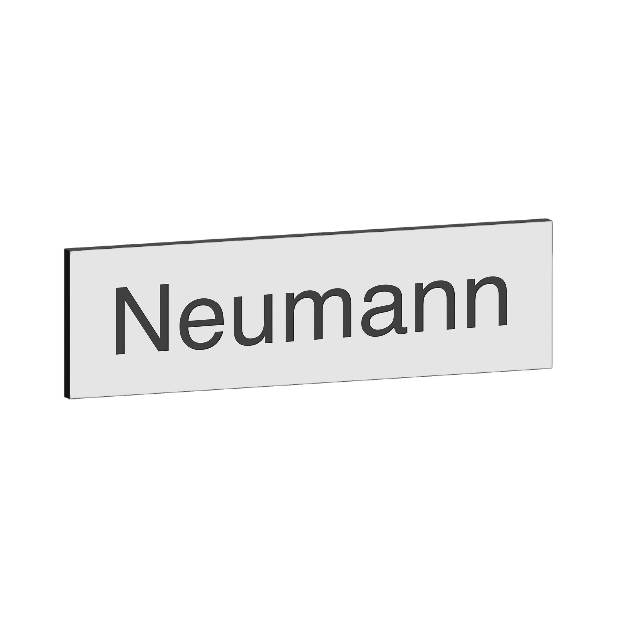 Klingelschild Kongsberg Weiß mit Gravur - personalisiertes Türschild 70x20 mm